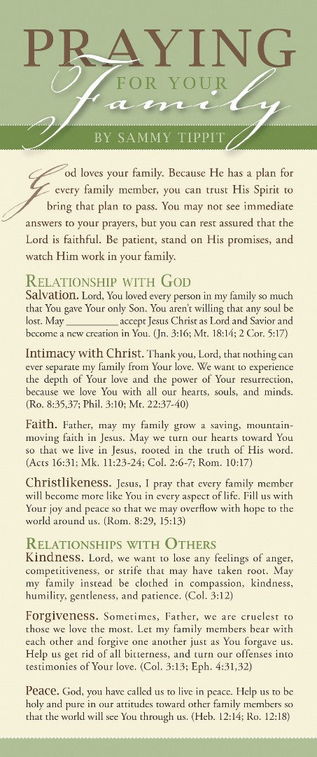 Praying for Your Family (pack of 50)