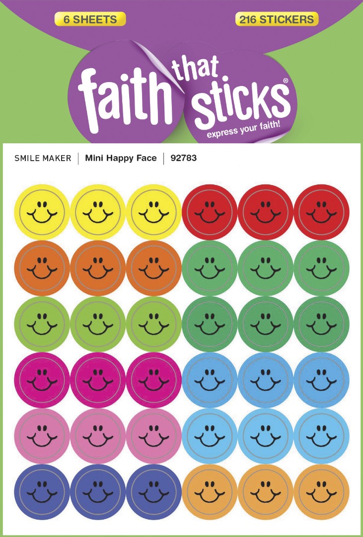 Mini Happy Face - Faith That Sticks Stickers