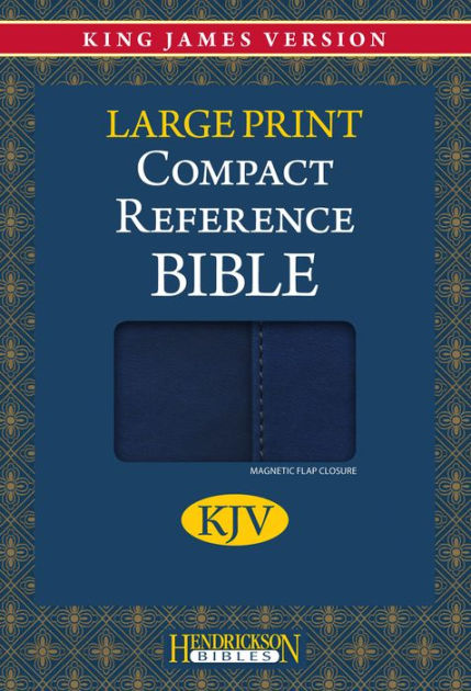 KJV Large Print Compact Reference Bible With Flap, Blue