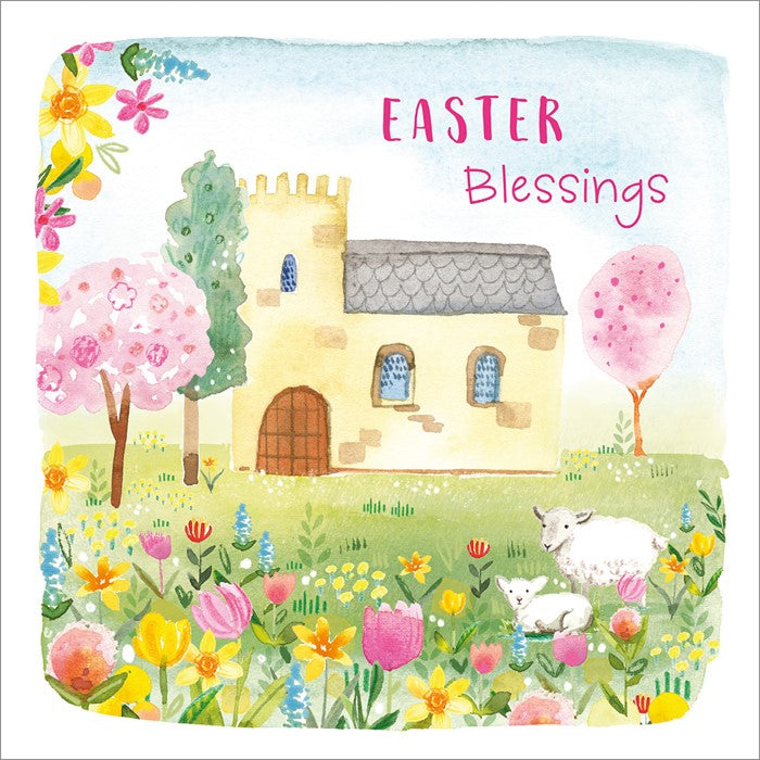 Compassion Charity Easter Cards: Church/Flowers (Pack of 8)