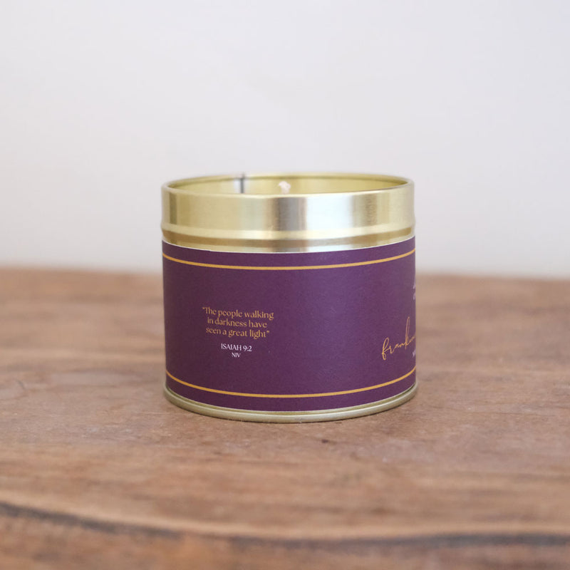 Frankincense & Myrrh Scented Candle in a Tin