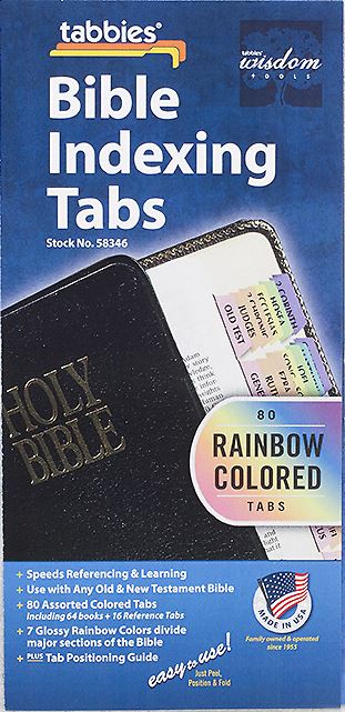 Bible Index Tabs Rainbow