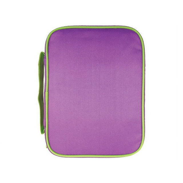 Bible Cover Canvas Purple/ Lime Green, Large - Re-vived