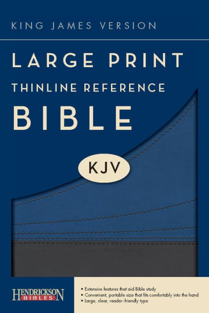 KJV Large Print Thinline Reference Bible, Slate/Blue