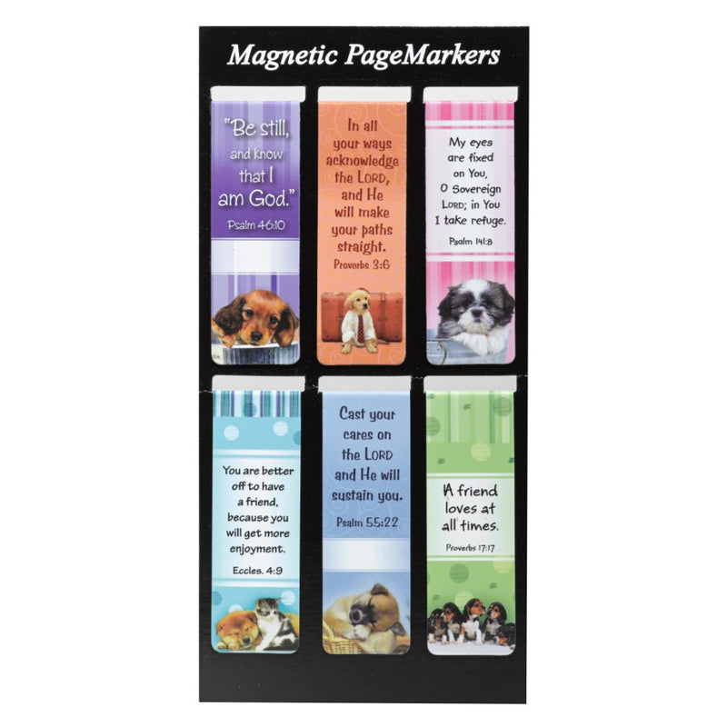 Puppies Assorted Magnetic Bookmark (pack of 6)