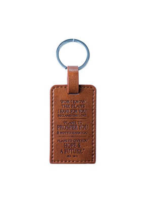 Jeremiah 29:11 Lux Leather Keyring