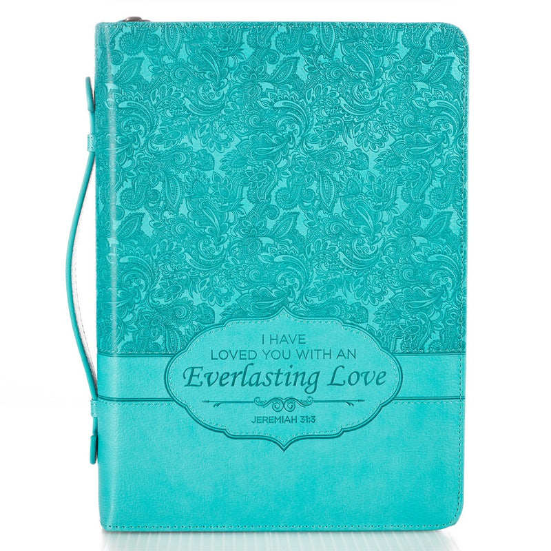 Jeremiah 31:3 Aqua Bible Case, Medium