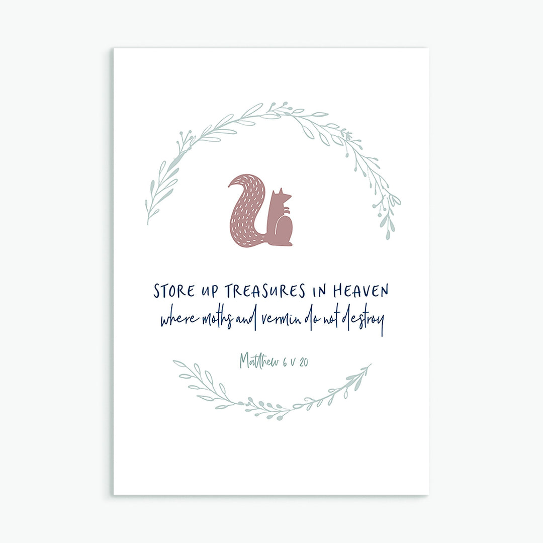 Store Up Treasures in Heaven Greeting Card