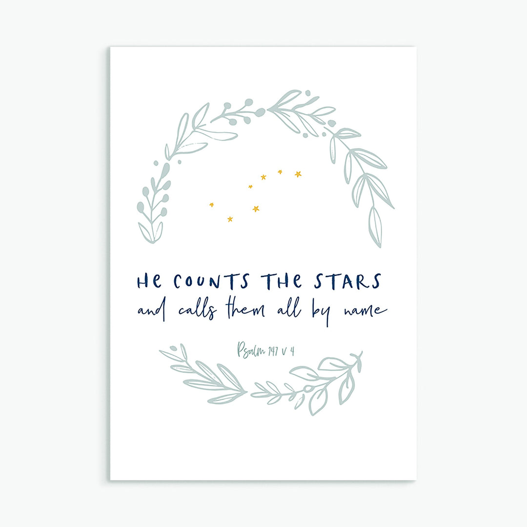 He Counts the Stars Greeting Card