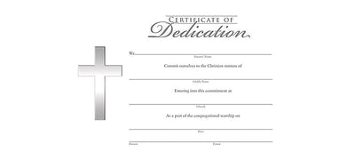 Certificate Of Dedication (Pack of 6) - Re-vived
