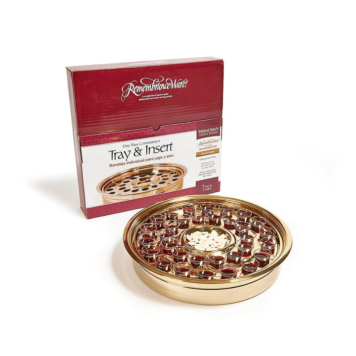 Brass One-Pass Communion Tray and Disc