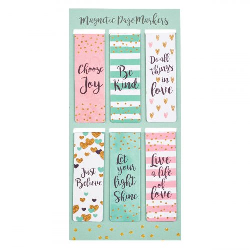 Sparkle Assorted Magnetic Bookmark (pack of 6)