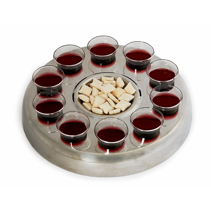 Silver Mic Stand Communion Tray