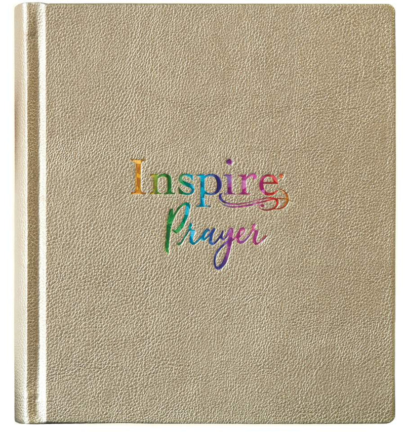 NLT Inspire PRAYER Bible, Hardcover, Metallic Gold - Re-vived