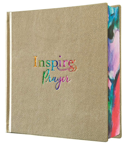 NLT Inspire PRAYER Bible, Hardcover, Metallic Gold - Re-vived