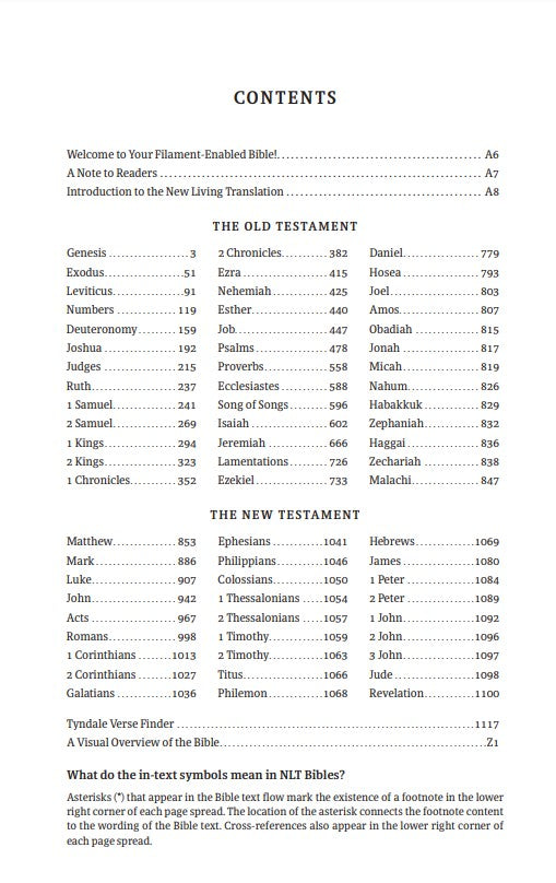 NLT Thinline Reference Bible, Filament Ed., Navy, Indexed - Re-vived