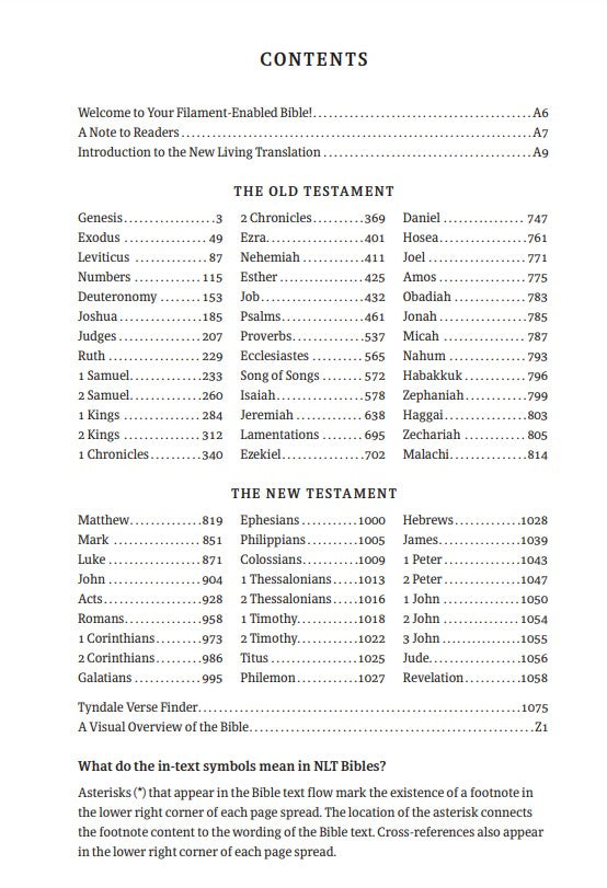 NLT Large Print Thinline Reference Bible, Filament Edition - Re-vived