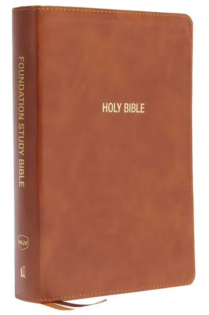 NKJV Foundation Study Bible, Red Letter, Indexed, Brown