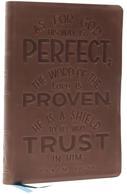 NKJV Thinline Bible, Brown, Red Letter