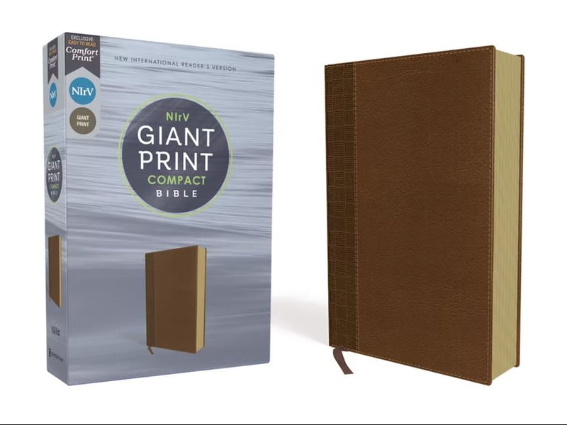 NIrV Giant Print Compact Bible, Brown