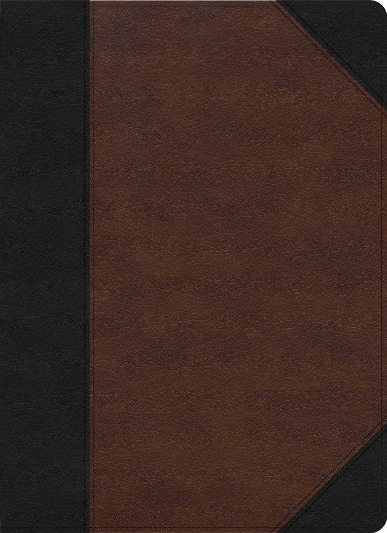 CSB Verse-by-Verse Reference Bible, Black/Brown LeatherTouch