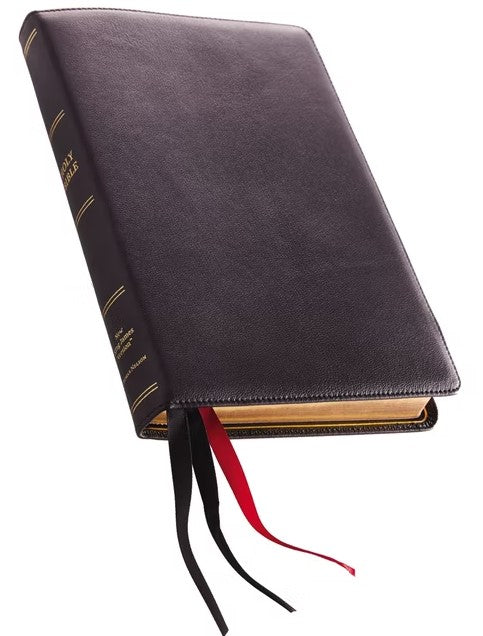 NKJV Thinline Reference Bible, Large Print, Black Goatskin