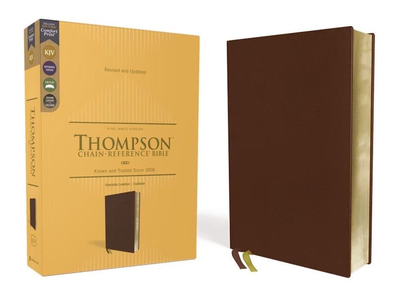 KJV Thompson Chain-Reference Bible, Brown Calfskin Leather