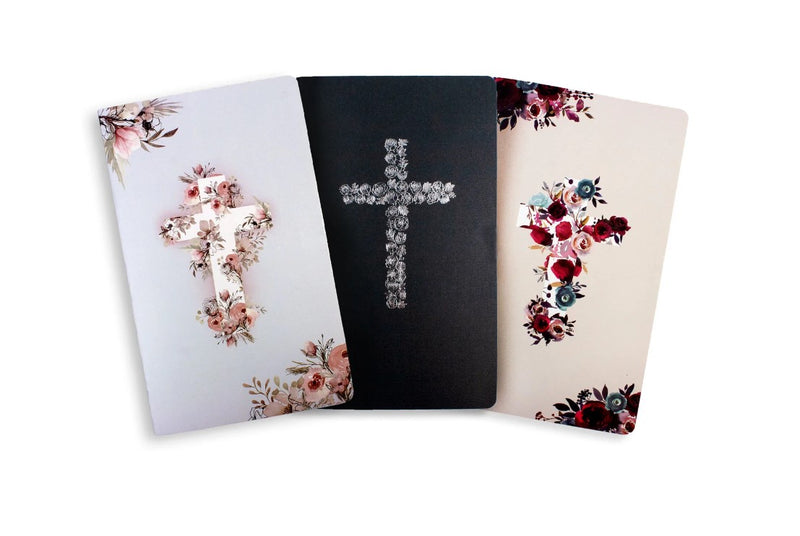 Floral Cross Journal (pack of 3)