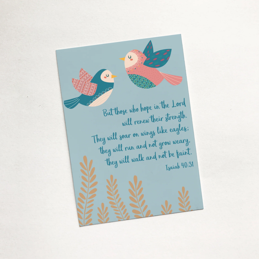 But Those Who Hope (Harvest) - Christian Mini Card