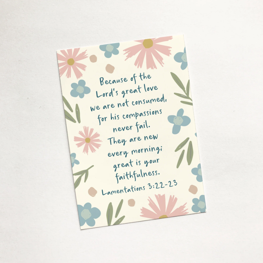 Great is Your Faithfulness (Dusky) - Christian Mini Card