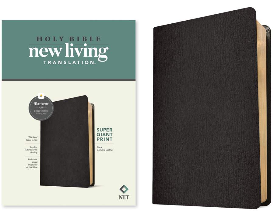 NLT Super Giant Print Bible, Filament Edition, Black