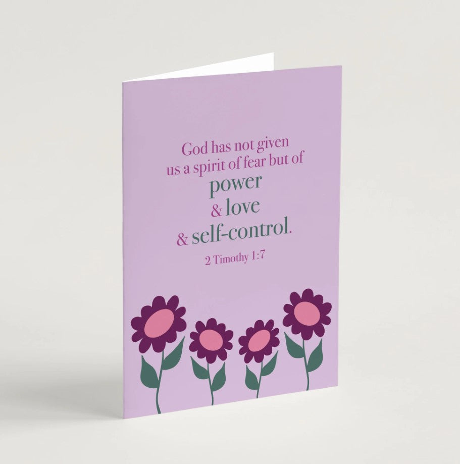 Power and Love Encouragement Card & Envelope