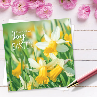 Compassion Charity Easter Cards: Joy/Daffodils (5 pack)