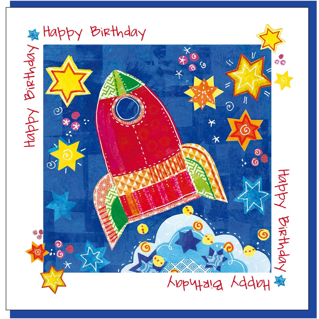 Rocket Birthday Greetings Card