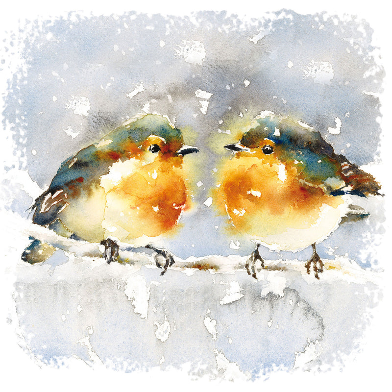 Two Robins Christmas Cards (pack of 10)