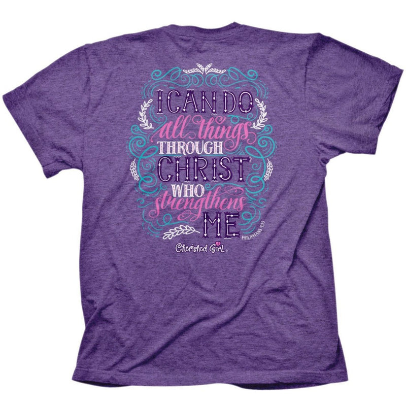 Cherished Girl Through Christ T-Shirt Large - Re-vived