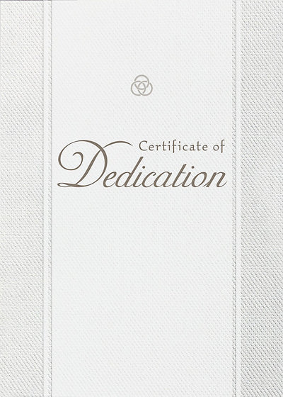Dedication Parchment Paper Folded Certificate (Pack of 6) - Re-vived