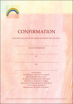 Confirmation Certificate (Pack of 10) - Re-vived