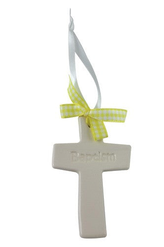 Baptism Cermaic Cross - Re-vived