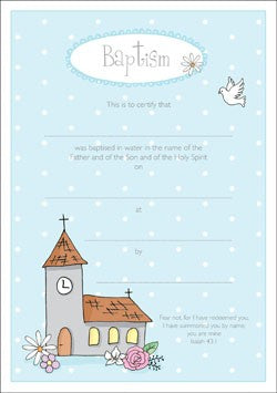 Baptism Certificate (Pack of 10) - Re-vived