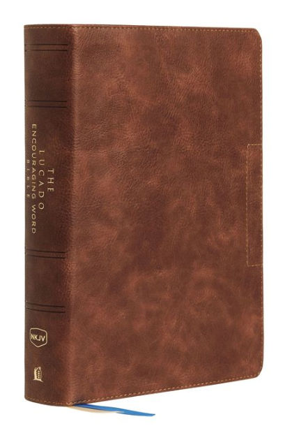 NKJV Lucado Encouraging Word Bible, Brown, Indexed - Re-vived