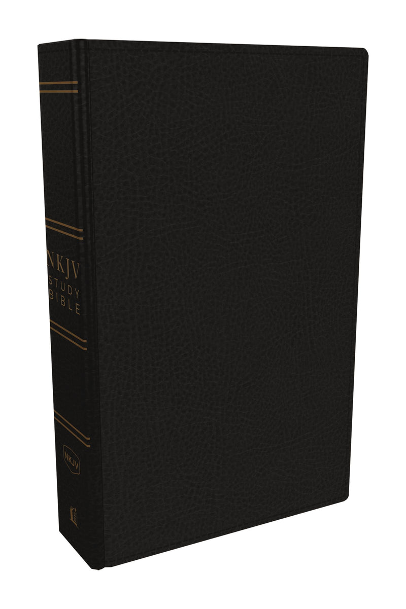 NKJV Study Bible, Black, Comfort Print, Red Letter Edition - Re-vived