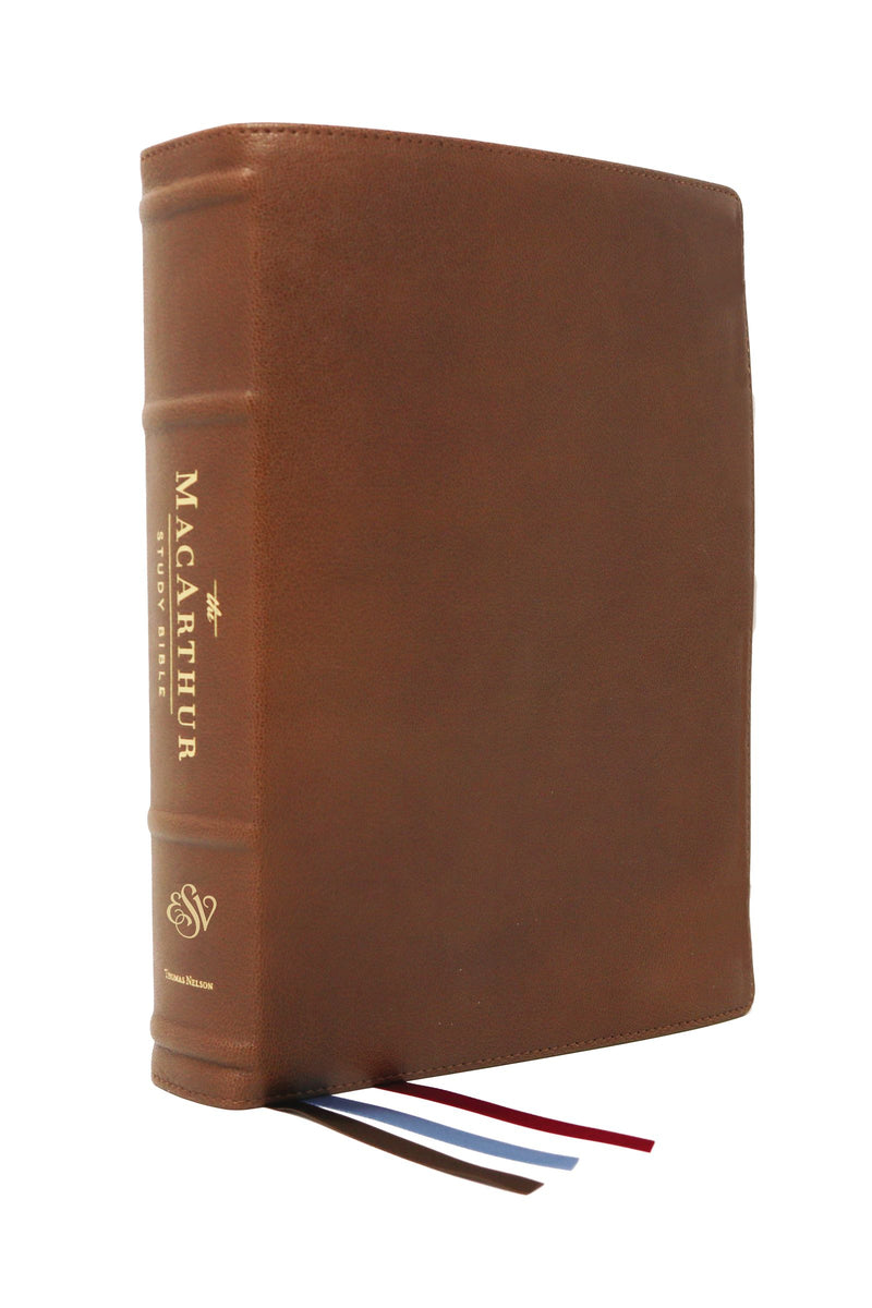 ESV MacArthur Study Bible, 2nd Edition, Brown, Genuine Leather