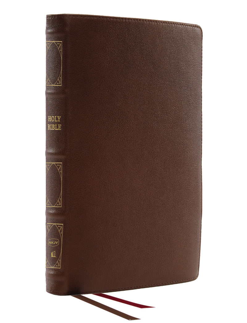 NKJV Deluxe Thinline Reference Bible, Brown, Red Letter