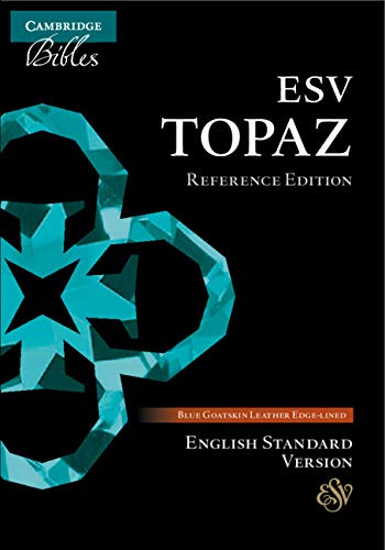 ESV Topaz Reference Bible, Dark Blue Goatskin Leather - Re-vived