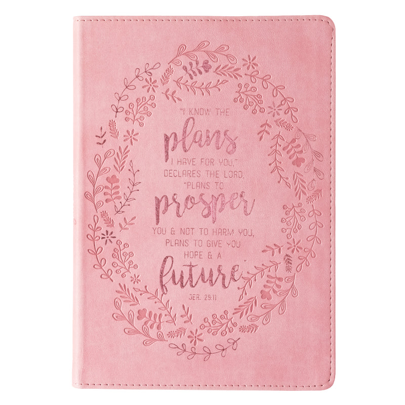 Jeremiah 29:11 Pink Slimline Journal