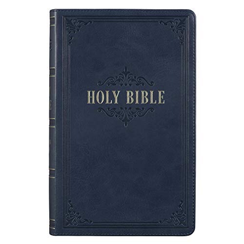 KJV Giant Print Bible, Dark Blue, Thumb Indexed