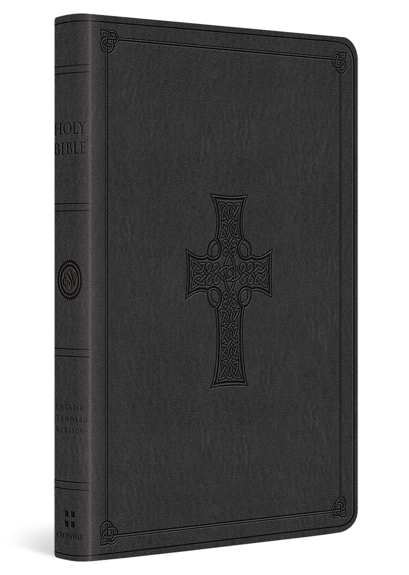 ESV Value Thinline Bible, Trutone, Charcoal, Celtic Cross