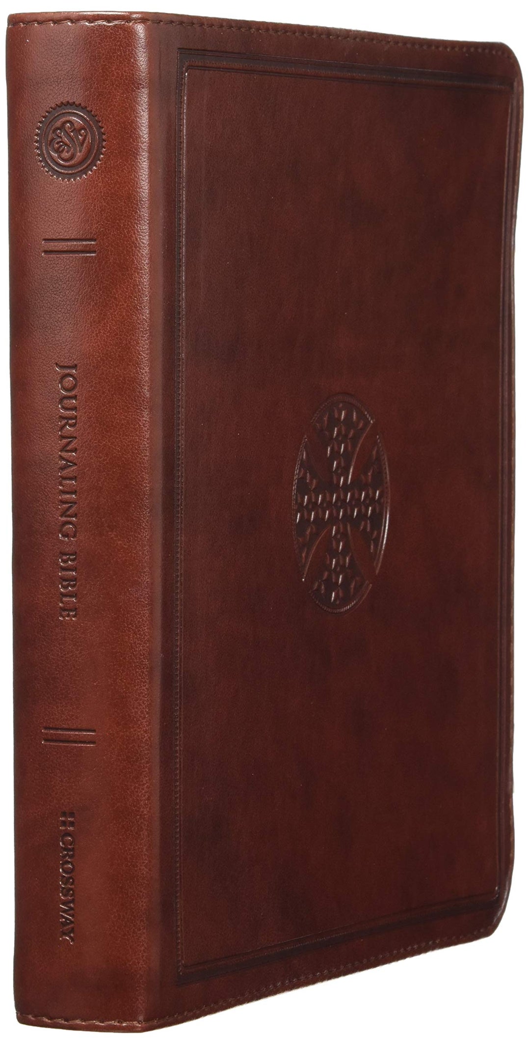 ESV Journaling Bible, TruTone, Brown, Mosaic Cross Design - Re-vived