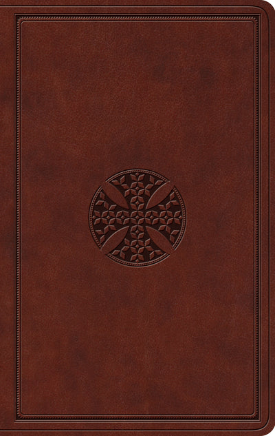 ESV Value Thinline Bible, TruTone, Brown,Mosaic Cross Design - Re-vived